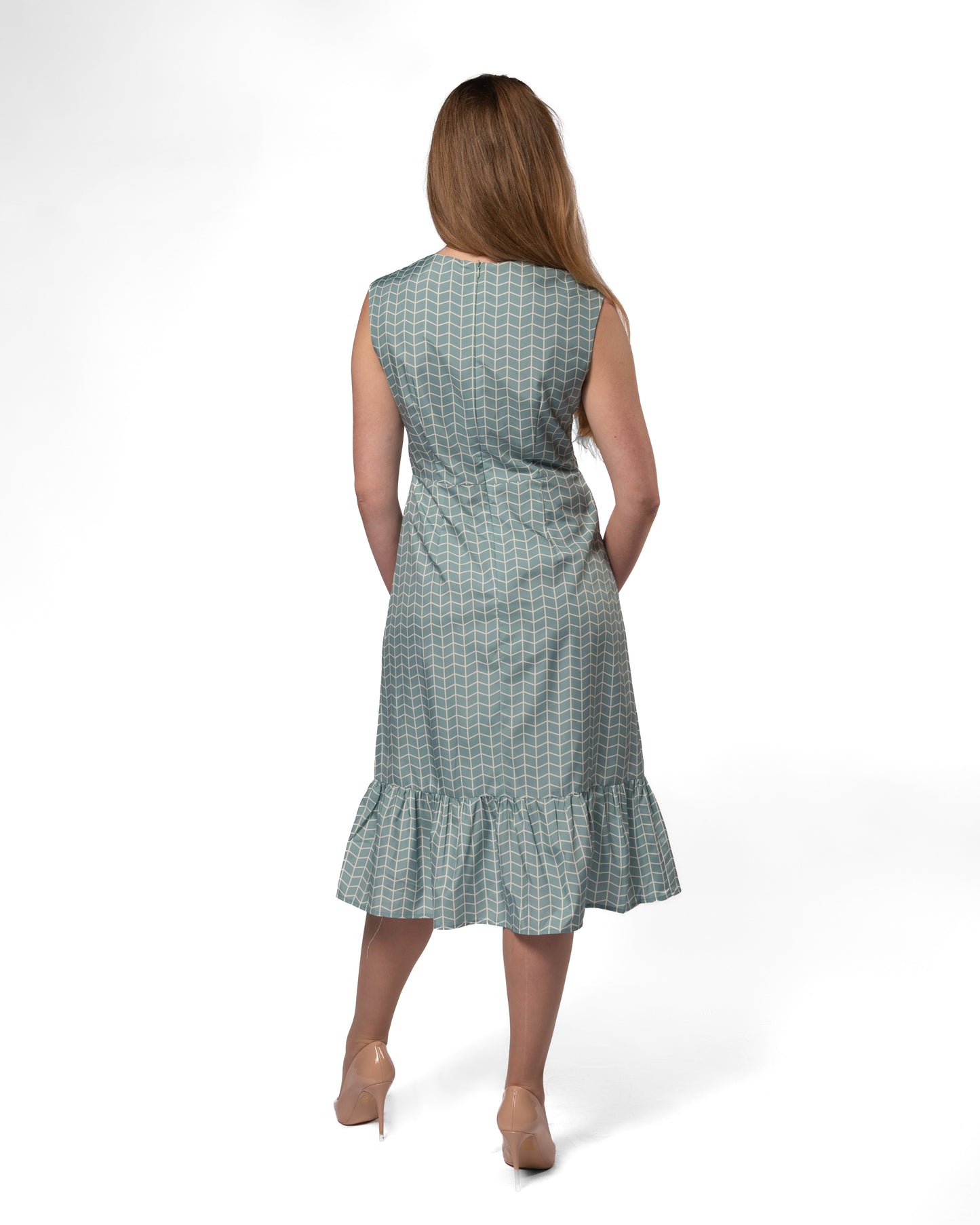 Geo drop waist dress