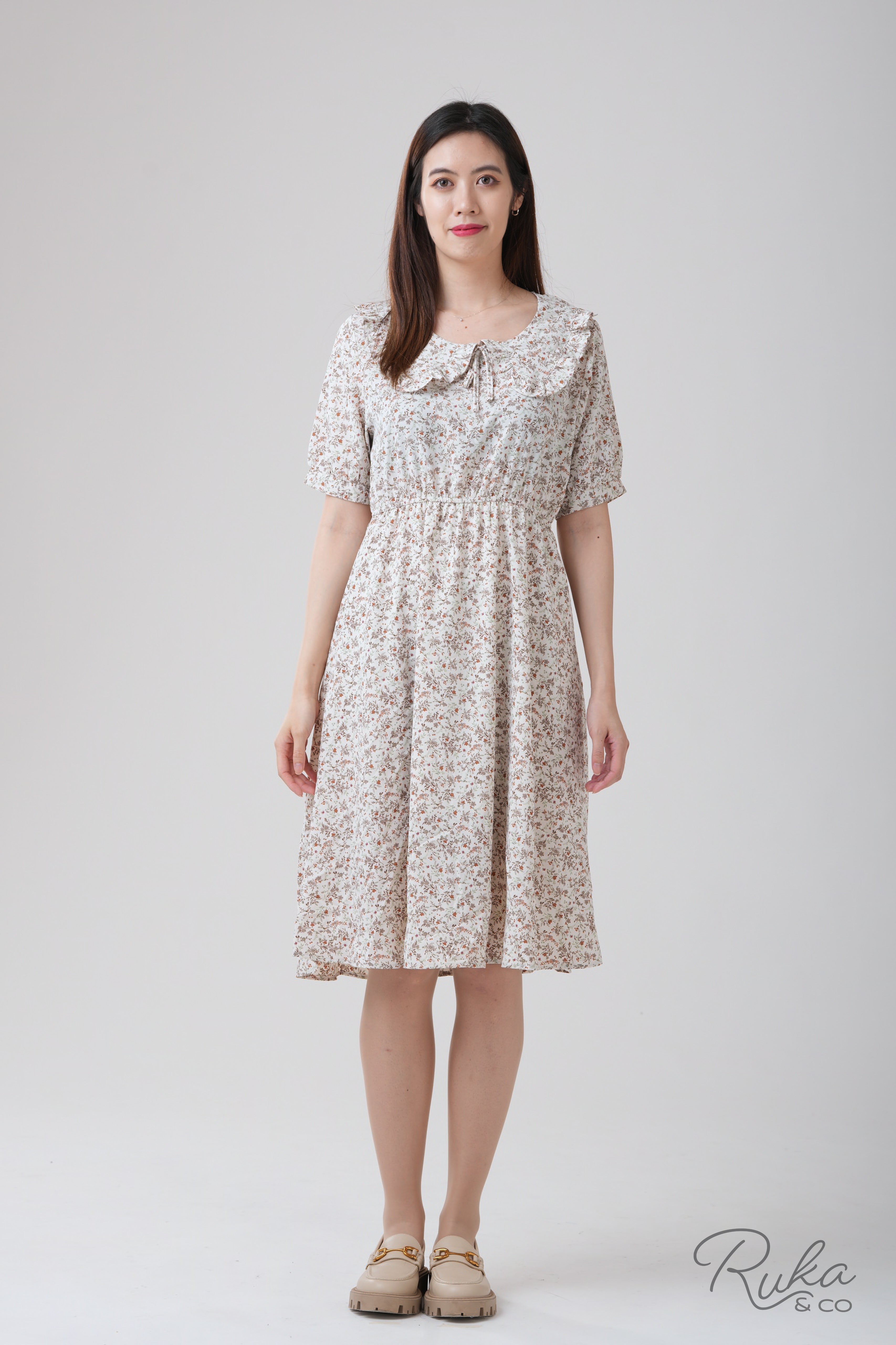 Meadowvale Collared Blouson Dress Ruka & Co - Be Unforgettable Meadowvale Collared Blouson Dress Ruka & Co - Be Unforgettable