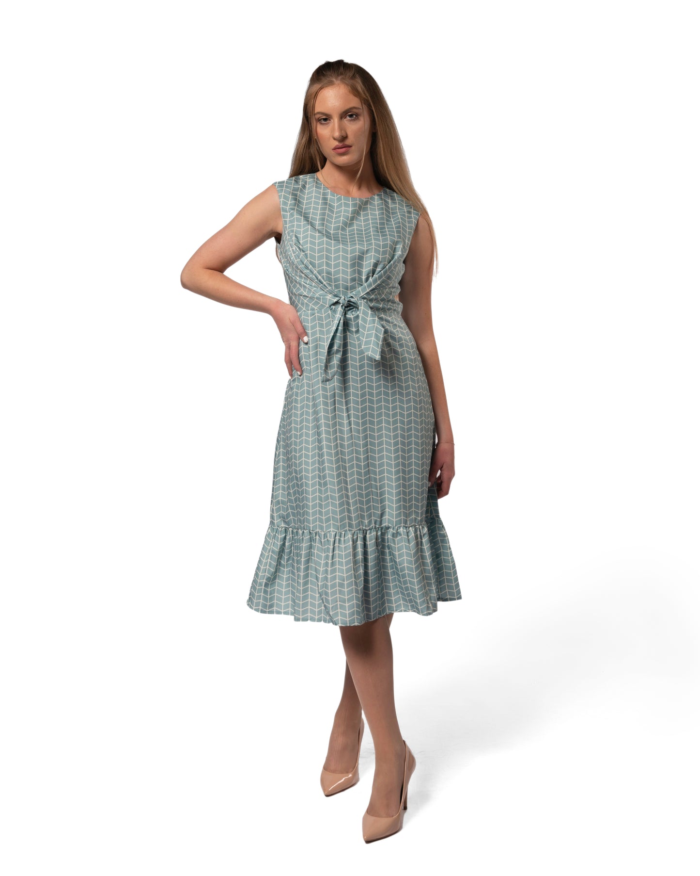 Geo drop waist dress