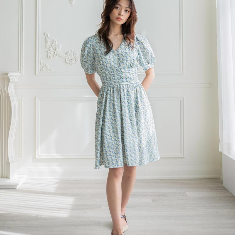 Forget-me-not empire dress