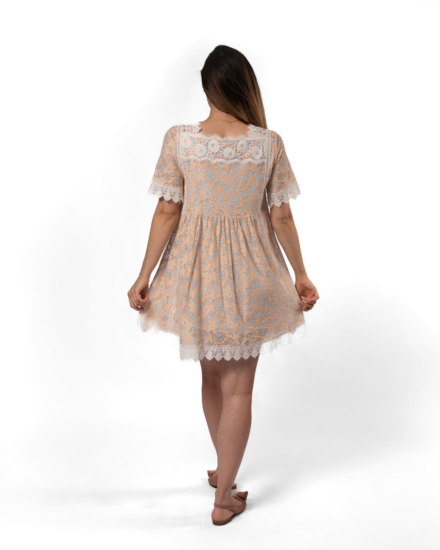 Flora Embroidery Tent Dress