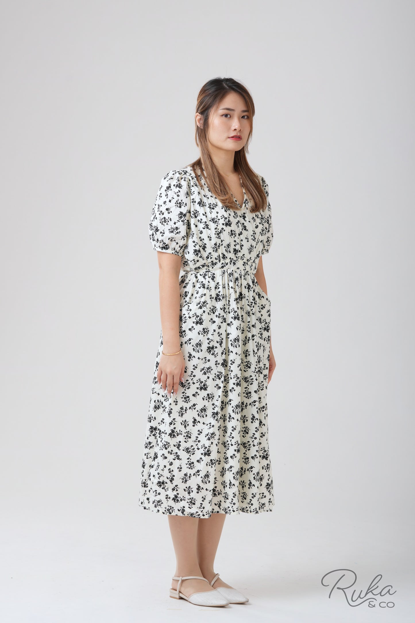 Rosetta Blouson Wrap Dress