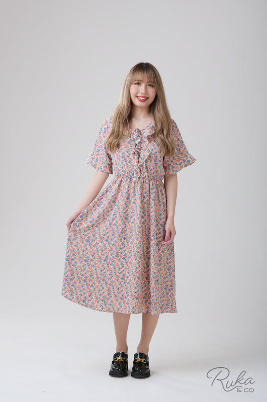 Floretta Ruffle Blouson Dress