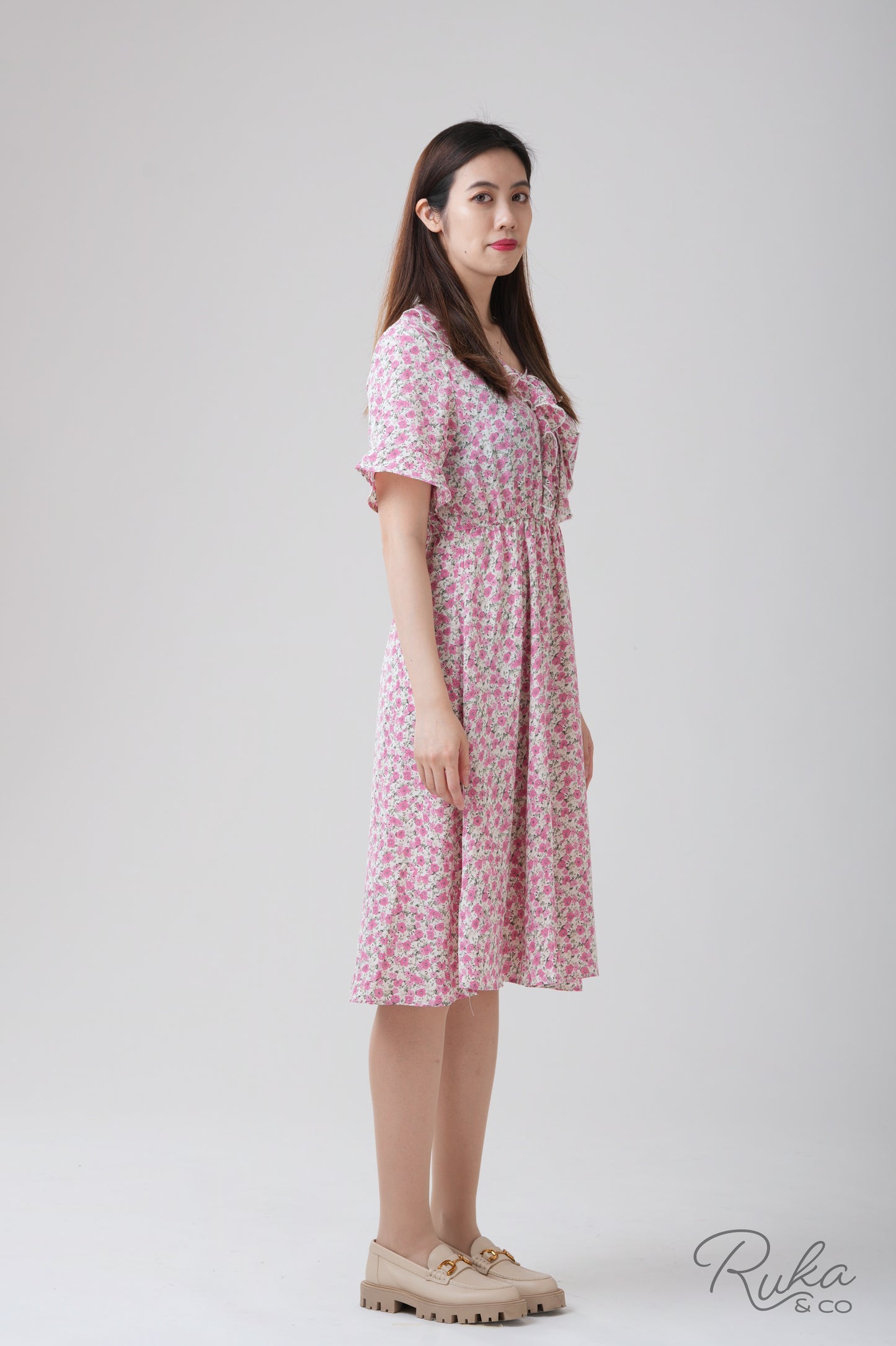 Floretta Ruffle Blouson Dress