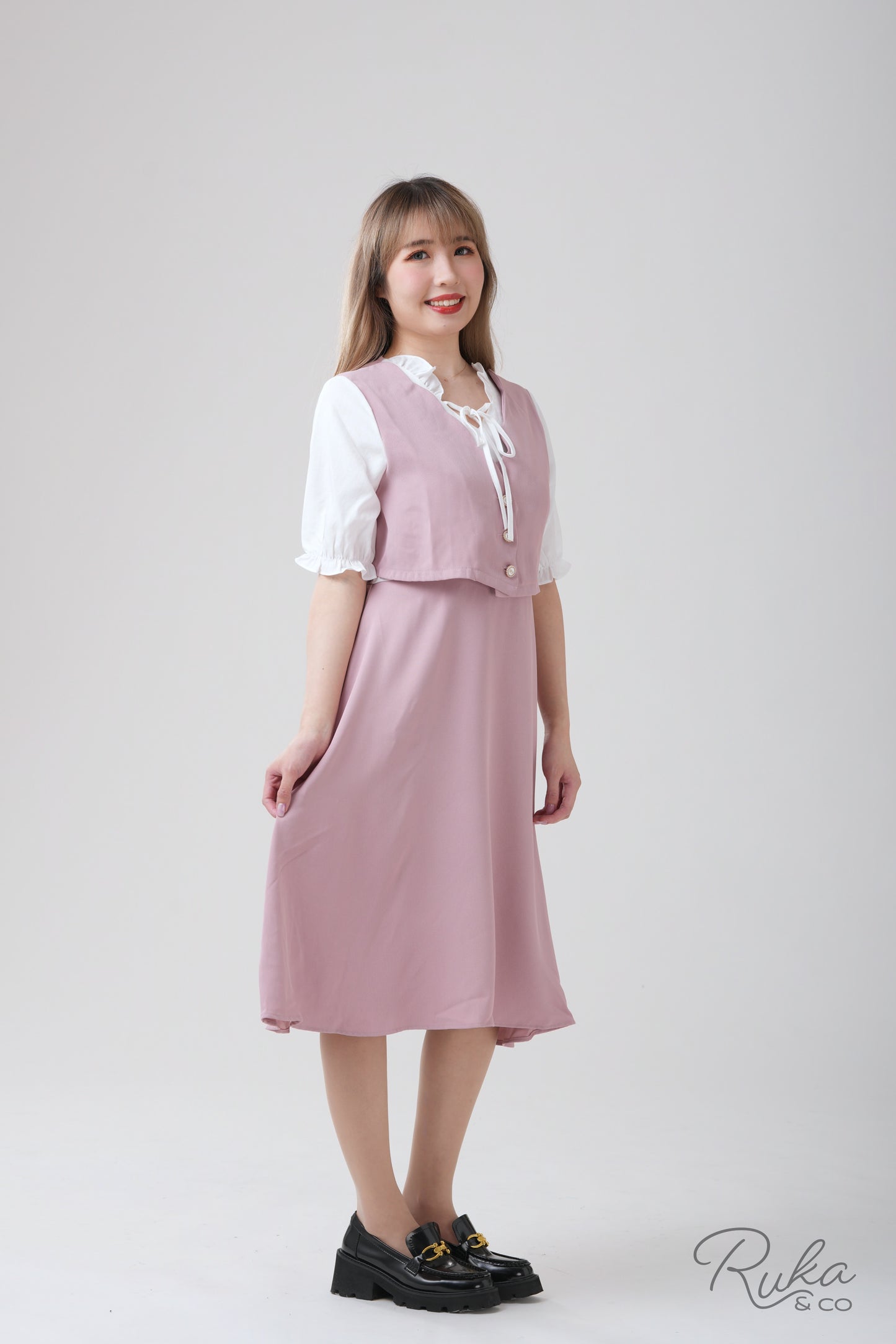 Ruth Vested Blouson Dress