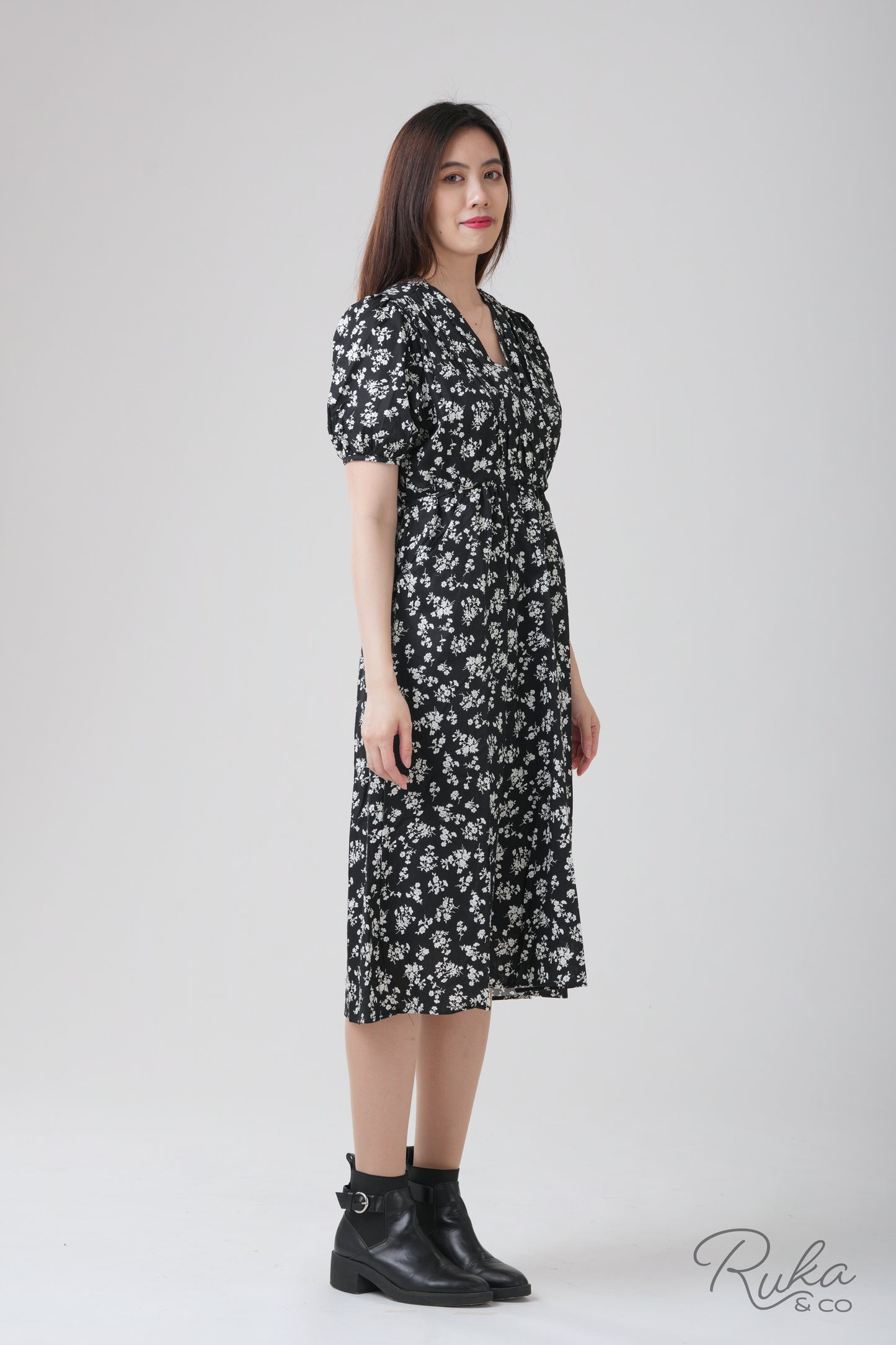 Rosetta Blouson Wrap Dress