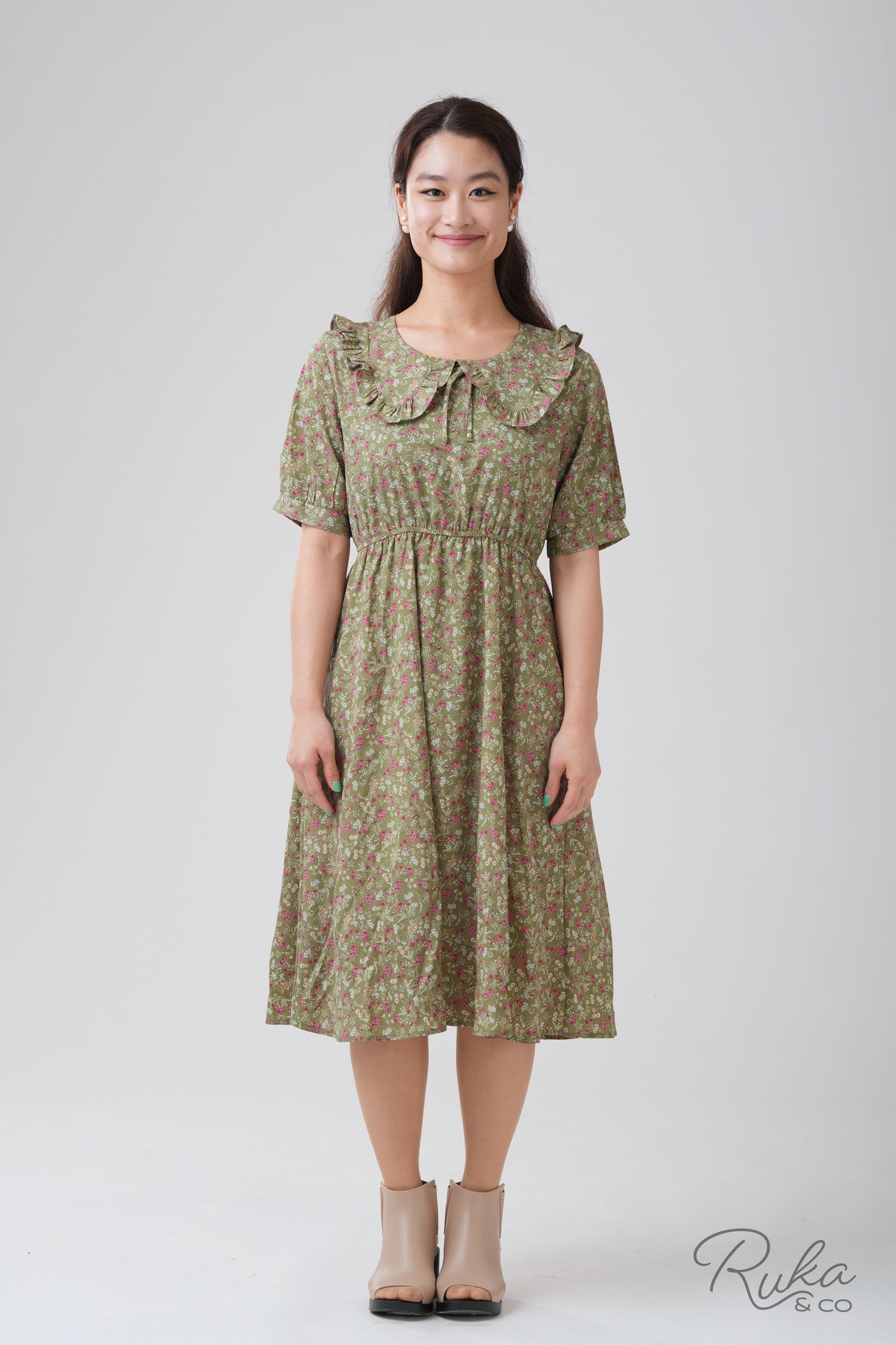 Meadowvale Collared Blouson Dress