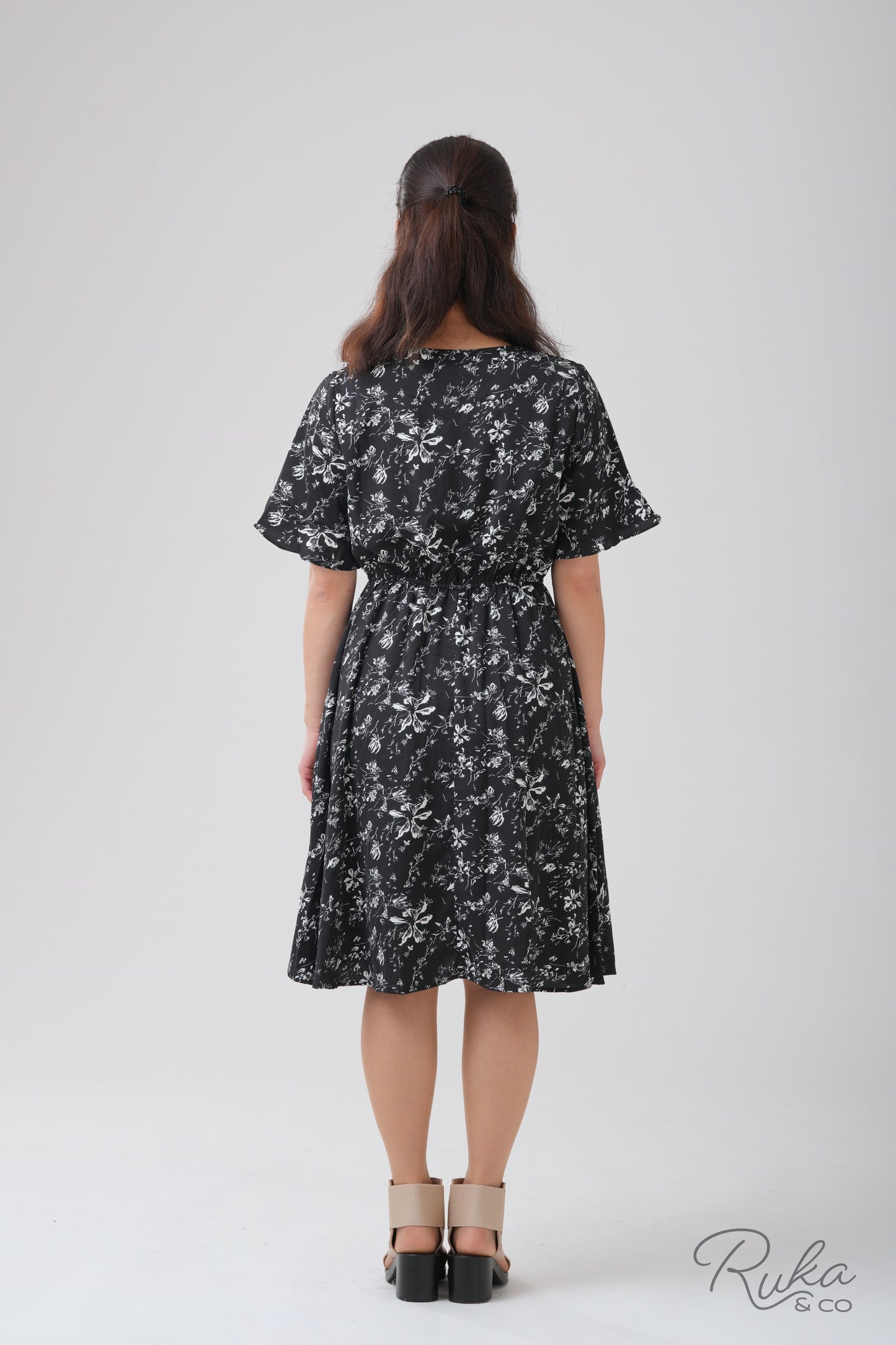 Janette Collared Blouson Dress