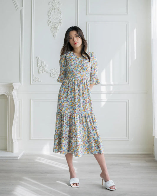 Wildflower Meadow Midi Dress